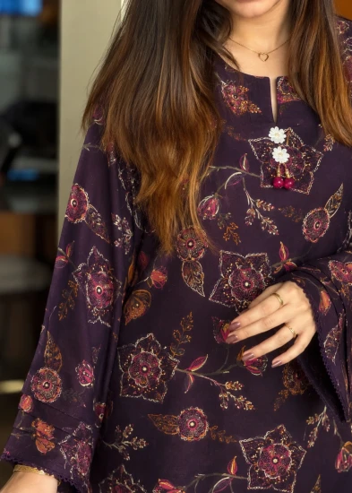 Midnight Violet Botanical Tunic